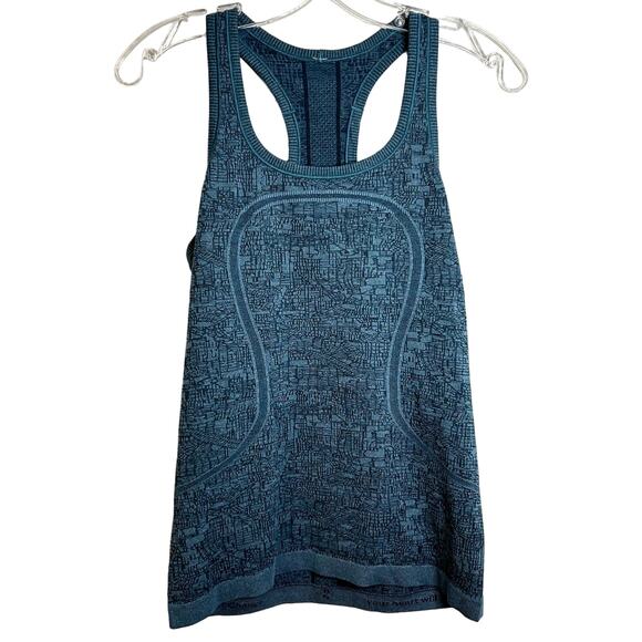 Lululemon Swiftly Tech Racerback Size 6 2016 Seawheeze Heathered Bali Breeze - Picture 1 of 5